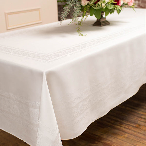 Fine Scroll Double Damask Tablecloths