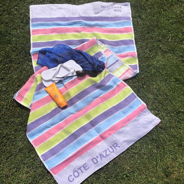 Cote d'Azur Linen Large Beach Towel