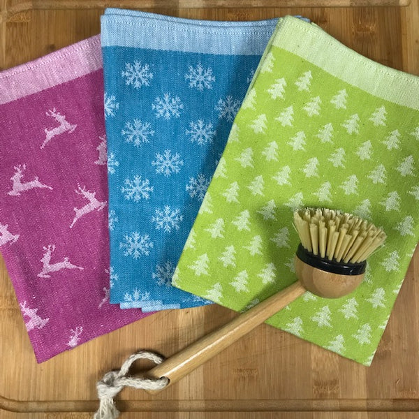 Merry & Bright Winter Tea Towels - Set of 3