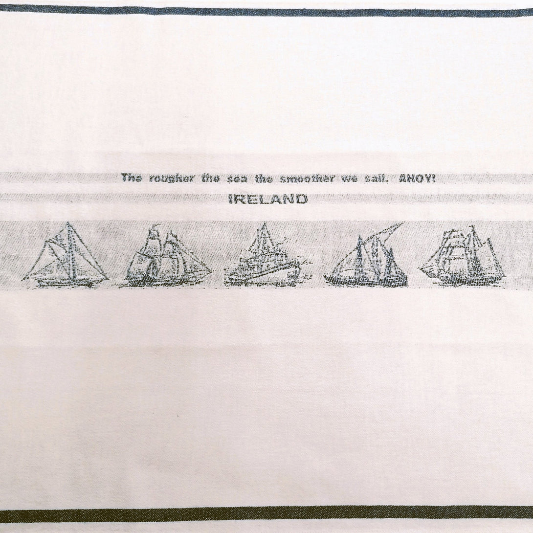 Irish Linen Rougher the Sea Gift Tea Towel - Ferguson's Irish Linen