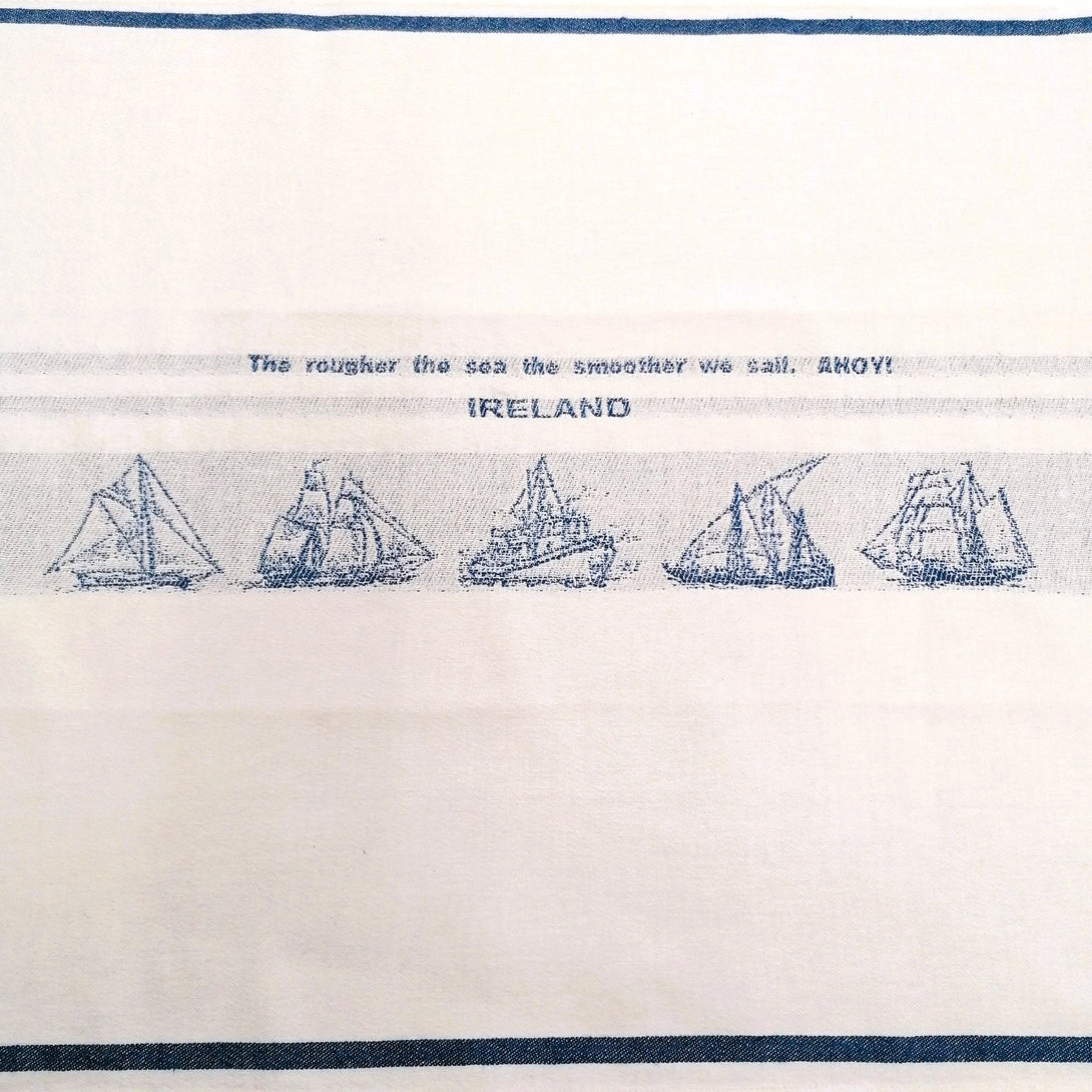 Irish Linen Rougher the Sea Gift Tea Towel - Ferguson's Irish Linen