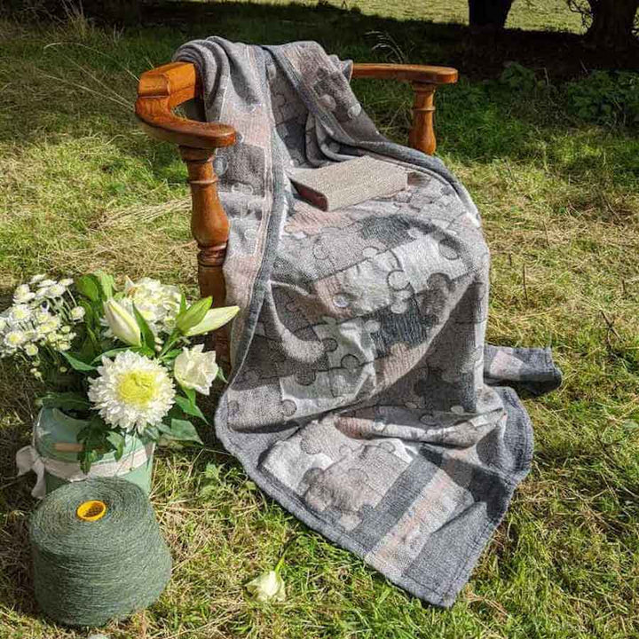 Jigsaw Linen/Wool Fusion Blanket - OFFER - Ferguson's Irish Linen