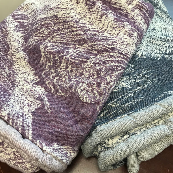 Frost Filled Hem Linen/Wool Fusion Blanket - OFFER